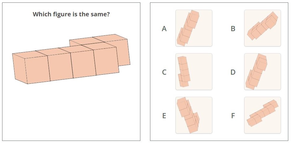 Spatial reasoning example question